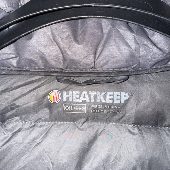 HEATKEEP Women’s Metallic Gray Hooded Puffer Jacket - XXL - Picture 2 of 7